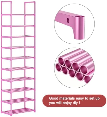 OYREL Metal Shoe Rack,Sturdy Stackable Shoes Organizer - Image 6