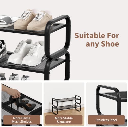 2 Tier Shoe Rack - Expandable Shoe Organizer for Closet - Image 4