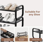 2 Tier Shoe Rack - Expandable Shoe Organizer for Closet - Image 4
