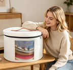 Hat Boxes for Women Storage 16.93" D*10.24" H Caps Carrier Case Organizer - Image 4