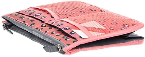 Vercord Purse Organizer Insert for Handbags Bag Organizers Inside Tote Pocketbook Women Nurse Nylon 13 Pockets Pink Leopard Small - Image 5