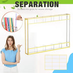 Qinyoung Acrylic Straw Holder for Cabinet Door,Gold Trim,Large,Clear - Image 2