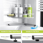 Aitatty Floor Standing Corner Shower Caddy - Rustproof Shower Stand Shelves - Image 5