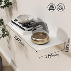 Danpoo 12 inch White Metal Wall Shelf Small Floating Shelf for Wall Organizer & Storage, Display Shelf for Bathroom, Living Room, Kitchen, Bedroom - Image 3