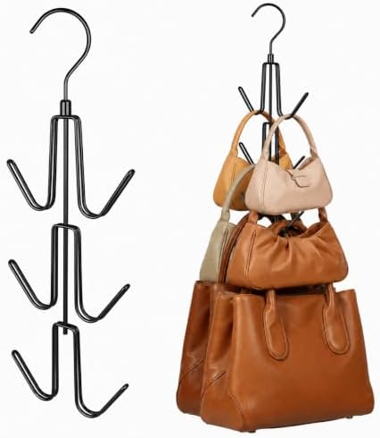 ZEDODIER 4 Pack Purse Hanger, Purse Organizer for Closet, Holds 24 Bags by ZEDODIER