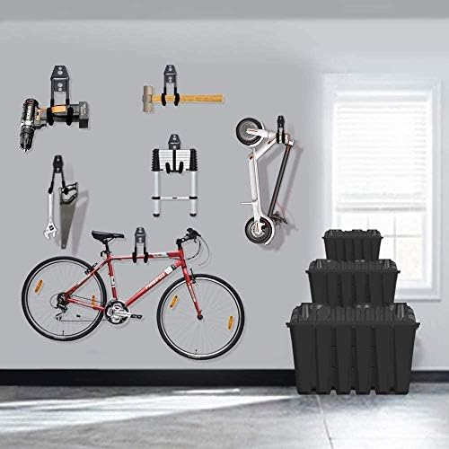 SMARTOLOGY Garage Hooks, 12 Pack Wall Storage Hook Includes 2 Extension Cord Holder, Utility Organization, Heavy Duty Wall Mount Hangers for Hanging Bike, Ladder, Garden Tools - Image 5