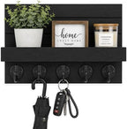 Key Holder for Wall, Decorative Key and Mail Holder, Key Holder Wall Mount with Shelf and Large Hooks, Easy Installation Key Rack for Entryway and Home Decor by Unknown