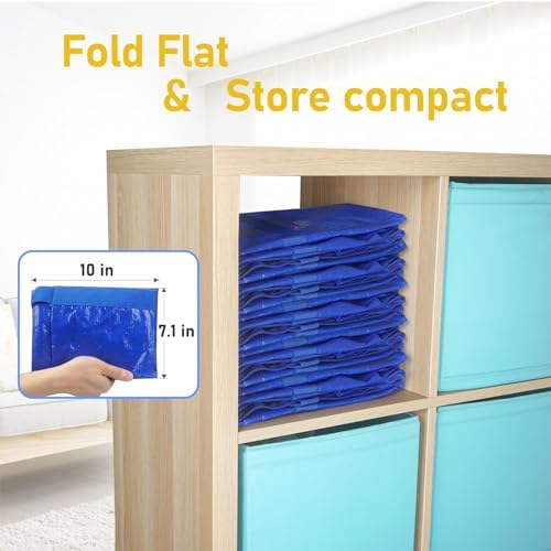 TICONN 8 Pack Extra Large Moving Bags Heavy Duty with Zippers & Carrying Handles, Durable Storage Bags Moving Boxes for Closet Organizers and Storage (8 Pack, Blue) - Image 6