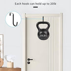 FYY Over the Door Hooks, Single-Hanger 4 Pack, Fits Doors 1 3/8" Mix - Image 4