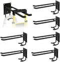 6 Pack Garage Hooks Heavy Duty Steel Garage Storage Hooks Two-Tire Wall Hooks for Organizing Tools Ladders Tires Bikes Garden by Topfinder