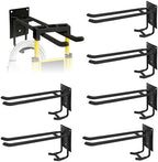 6 Pack Garage Hooks Heavy Duty Steel Garage Storage Hooks Two-Tire Wall Hooks for Organizing Tools Ladders Tires Bikes Garden by Topfinder
