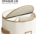 Round Shoe Organizer, Fan Dividers for Wide Shoes & Boots, Beige, 2 Pack - Image 5