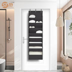 STORAGE MANIAC Over the Door Shoe Organizer Heavy-Duty Large Deep Pocket Hanging Shoe Organizer Shoe Rack Door Closet Shoe Organizer for Wall, Dorm & Narrow Door Storage Shoe Holder Black, 2 Pack - Image 2