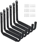 Garage Storage Utility Hooks, 9" Jumbo Ladder Wall Hnger, 6 Pack Black by Ihomepark