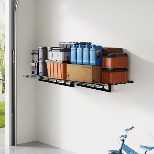FLEXIMOUNTS 1-Pack 2x4ft Garage Shelving Wall-Mounted Storage Rack, Black by FLEXIMOUNTS