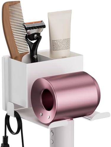 Hair Dryer Holder Wall Mount Metal Hair Tool Organizer Self Adhesive/Screw by YSD-Yourhelpfulpartner