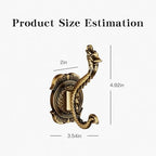 Antique Gold Coat Hooks,Dragon Design Heavy-Duty Wall Mounted Purse Hook, Unique Vintage Wall Hooks for Coats, Hats, Keys, Towels Bags, Decorative Bathroom Entryway Organizer,Set of Three - Image 2