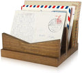 Picowe Desk Mail Organizer Wooden Mail Holder, 3 Slots Letter Holder Organizer Envelope Organizer for Home Office by Picowe