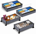 OMAIRA Under Bed Storage with Wheels, Underbed Shoe Storage Organizer with Clear Lids,& Rolling Drawers for Clothes, Shoes, Toys – Multi-Use Storage Bins and Drawers, 2-Pack Splittable into 4-Pack by OMAIRA