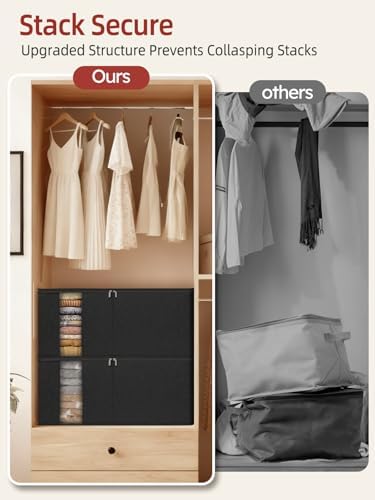 90L Rigid Structure King Size Comforter Storage Bag, 2 Pack, Black - Image 6
