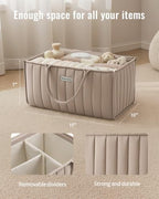 Blissful Diary Baby Diaper Caddy Organizer, Nursery Storage,Sand - Image 3