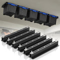WooFog Overhead Garage Storage Rack, Garage Ceiling Storage Racks, Heavy Duty Storage Bin Ceiling Rails for 27 Gallon Totes，Tote Storage Rack System -Black (6 Sets for 5 Bins) by WooFog