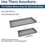 Spacewiser Countertop & Vanity Silicone Tray – 2 PC (11.7" & 7.7") Set - Image 3