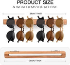 Sunglass Organizer Wall Mounted, Wooden Sunglass Holder for Wall - Image 2