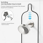 DAOYA Shower Caddy Hanging, Anti-Swing Over Head Shower Caddy, Rustproof Bathroom Organizer with Soap Holder & Hooks - Image 6