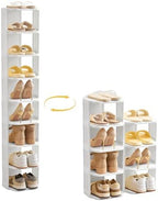 UFORU 9-Tier Small Vertical Shoe Rack,Plastic Shoe Organizer,Narrow Spaces by UFORU
