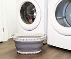 SAMMART 25L (6.6 gallon) Collapsible Plastic Laundry Basket - Foldable Pop Up Storage Container/Organizer - Portable Shopping Basket - Space Saving Hamper (Oval set of 2, Dark Grey) - Image 6