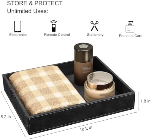 SITHON Valet Tray Desk Organizer PU Leather Catchall - Image 2