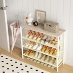 INGIORDAR 4 Tier Shoe Rack Storage Organizer Shelf Top with MDF Board - Image 5