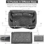 OMYSTYLE Purse Organizer Insert, Felt Tote Bag Organizer Insert with 5 Sizes, Handbag Dividers for Inside Purse, Compatible with Longchamp, Neverful, Speedy and More - Image 3