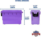 Sheffield 12632 Ammo Storage Box, Stackable .30 Cal Field Boxes, Water and Dust Resistant, Lockable Storage Box with Handle, Secures Hunting Gear, Supplies, & Bullets, Made in USA, Purple(Pack of 6) - Image 2