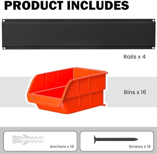 Ultrawall Wall Mounted Storage Bins, Plastic Hanging Storage Organizer Bins - Image 3