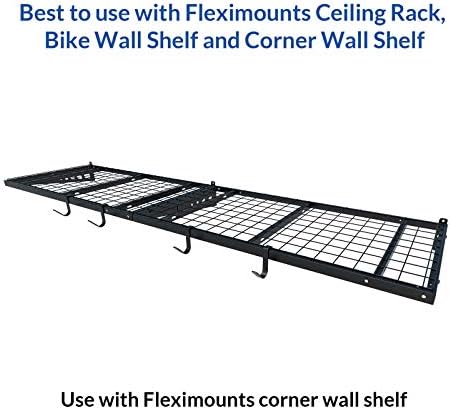 FLEXIMOUNTS 4 Pack Add-On Storage Rail Hooks, Black - Image 6
