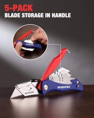 WORKPRO Folding Utility Knife, Quick-Change Box Cutter - Image 2