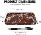 Purple Red Marble Vanity Tray for Jewelry 9.84in - Image 3