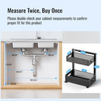 TISTAYA Under Sink Organizer, Silk-Smooth Metal Sliding Drawer Organizers and Storage Rack, Pull Out Cabinet Shelf for Kitchen, Bathroom, Pantry, Cabinet, Closet - Image 2