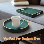 SANZIE Leather Tray Desktop Storage Organizer, Decorative Tray Set, Green - Image 4