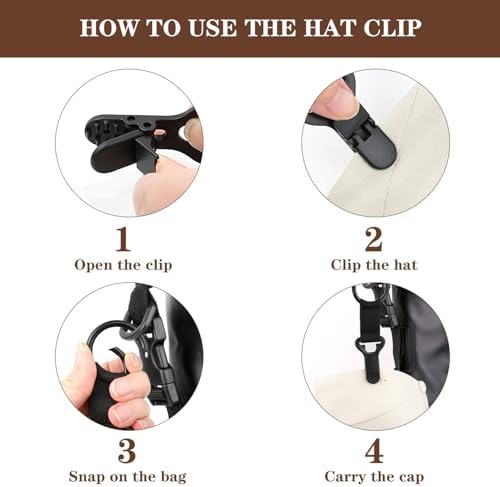 Niveaya Hat Clip for Travel on Bag, Strong Clip Secure Hold, 2 Pack - Image 5