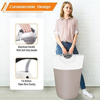 BlissTotes 75L Laundry Basket, Freestanding Collapsible Hamper, Brown - Image 5