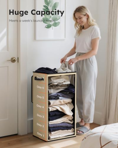SOLEDI 100L Laundry Hamper with Lid, Large Collapsible Laundry Basket - Image 3