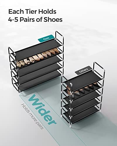 SONGMICS 5-Tier Shoe Rack, Shoe Storage for Hallway Closet - Image 5