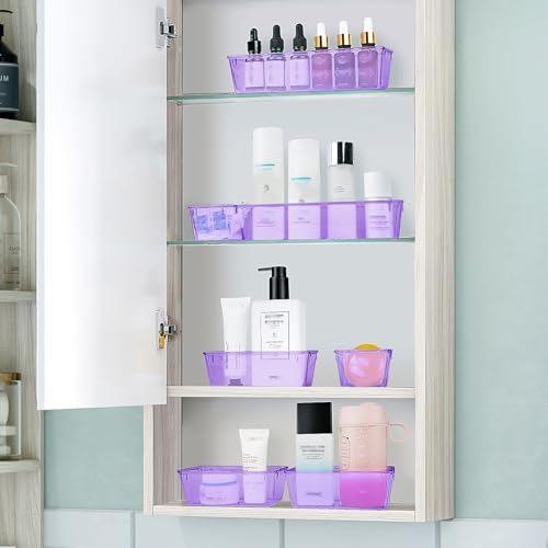 25 PCS Plastic Drawer Organizer Set, Makeup Organizers and Storage Bins - Image 6