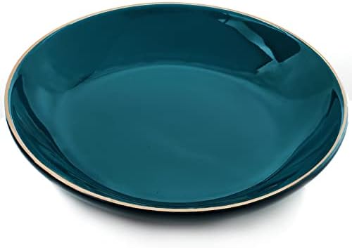 HANKOR 4.75" Ceramic Jewelry Tray, Small Ring Dish Holder Trinket Tray, Catch All Trays for Ring Earring Necklace Key, Christmas Gifts for Women Girls, Green by HANKOR