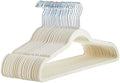 Amazon Basics Slim Velvet Non-Slip Space Saving Suit Clothes Hangers, Closet Organizer, Ivory/Beige, 30-Pack by AmazonBasics