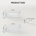 Nieifi Adhesive Shower Shelves, Clear, 3 Pieces - Image 2