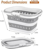 2 Pack Collapsible Laundry Baskets with Comfort Handles, 10.6 Gallon Collapsible Laundry Clothes Hamper Portable Space Saving Pop-Up Laundry Hamper Storage Container - Image 2